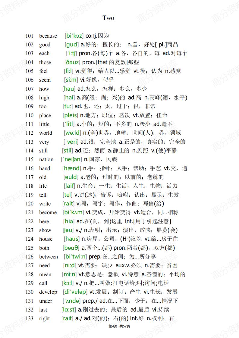 高中英语-高考基础2000词汇插图高中英语3