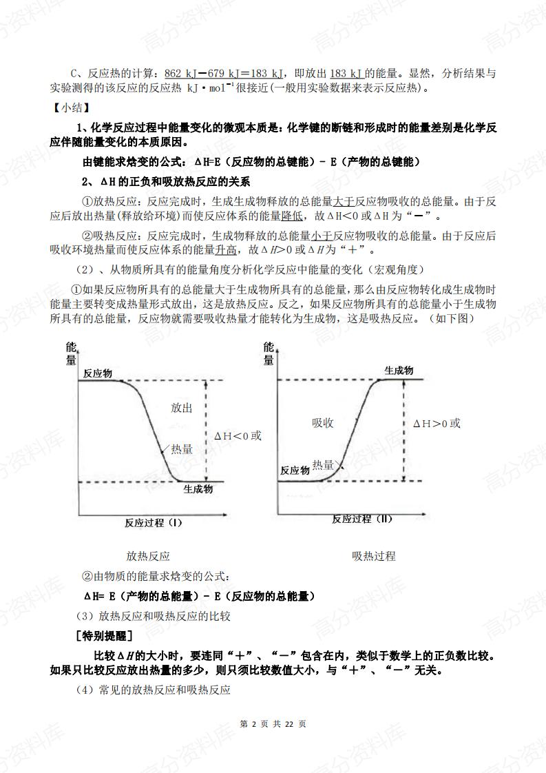 高中化学-新教材人教版选择性必修一知识点汇总插图高中化学1