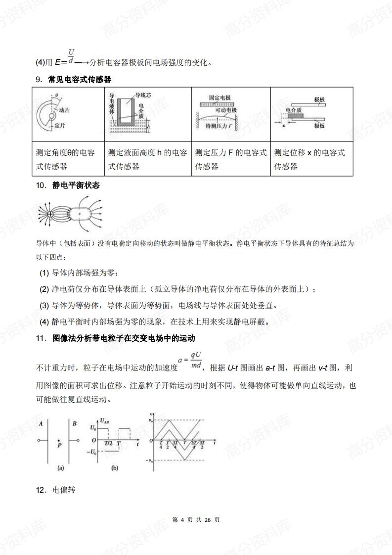 高中物理-《电场+磁场+电磁感应》必记知识点插图高中物理3
