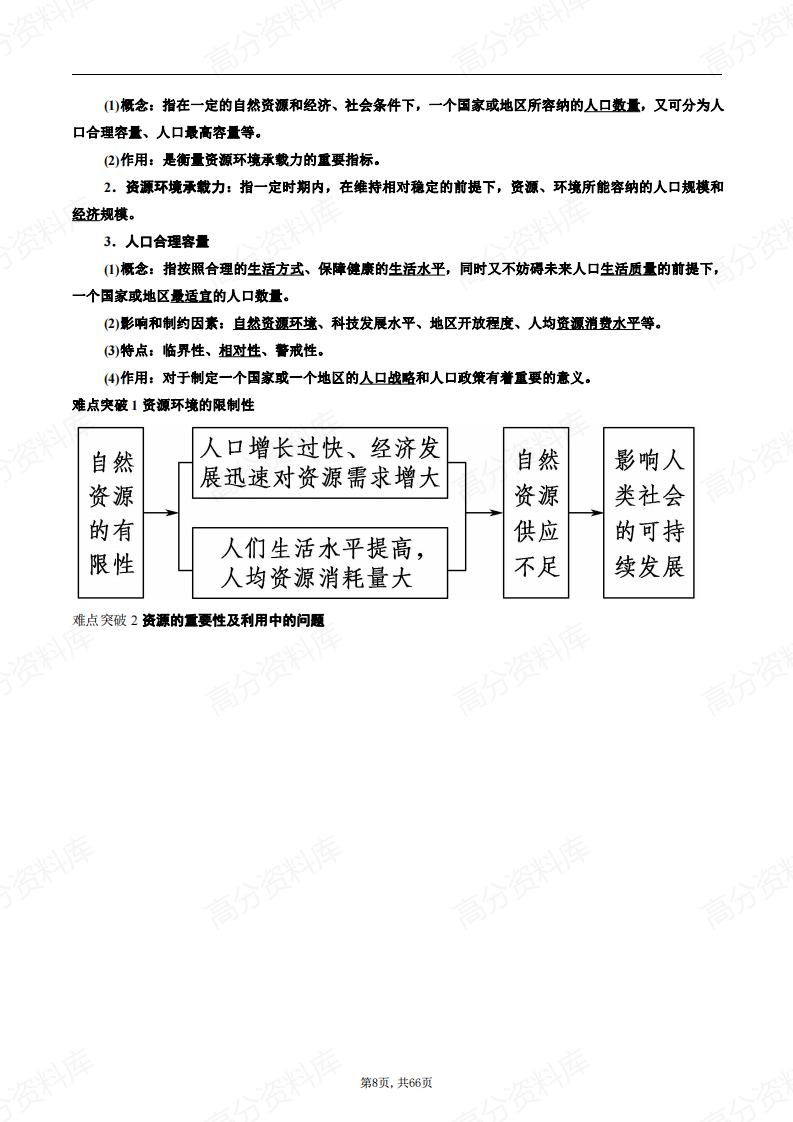 高中地理-新教材湘教版高一必修第二册知识点汇总插图高中地理7