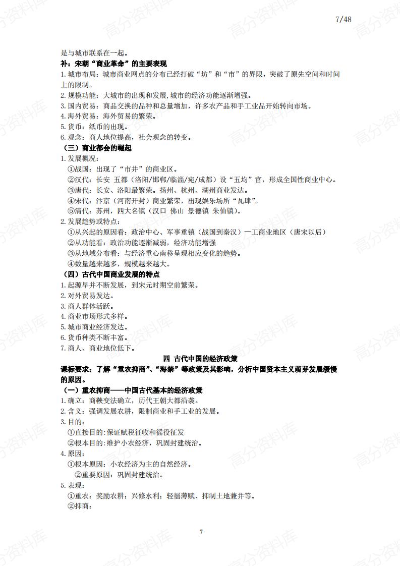 高中历史-必修二知识点总结插图高中历史6