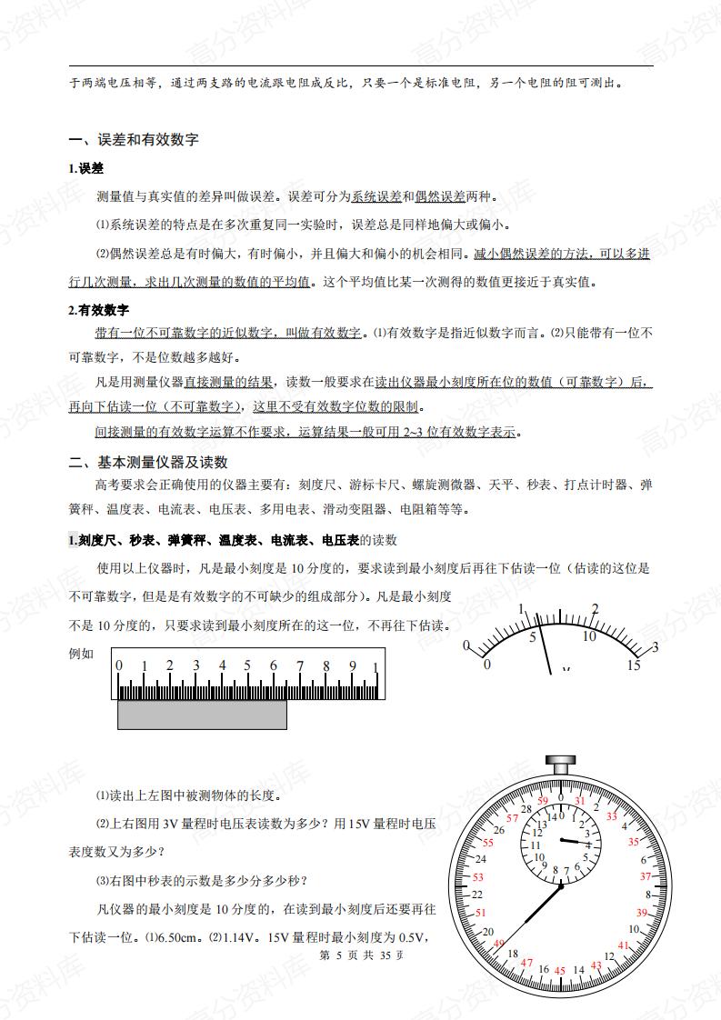 高中物理-最新完整版实验总结插图高中物理4