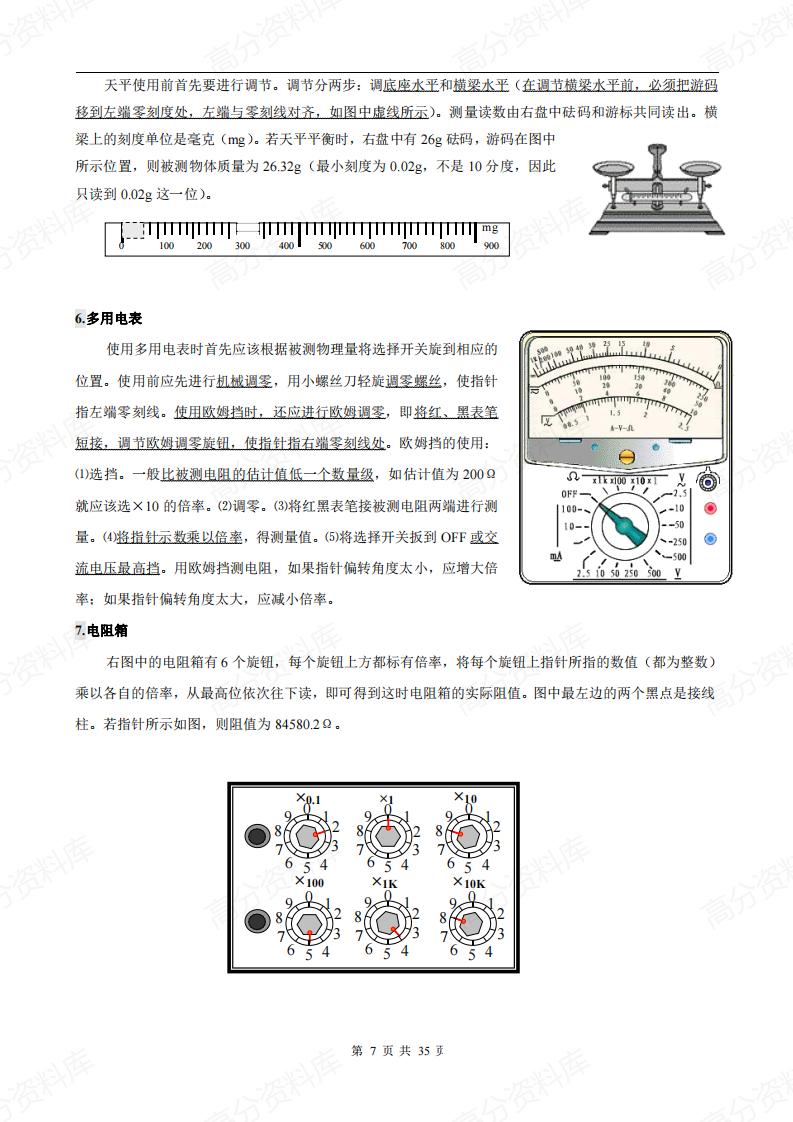 高中物理-最新完整版实验总结插图高中物理6