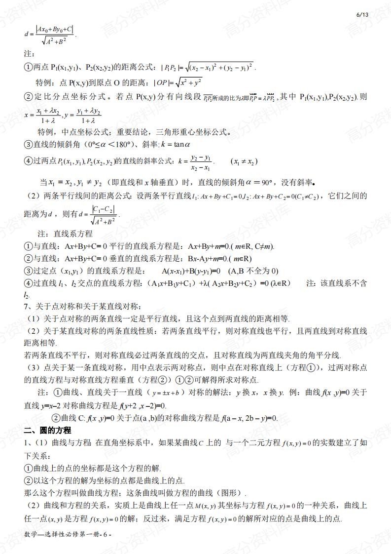 高中数学-人教A版数学选择性必修一知识点插图高中数学5