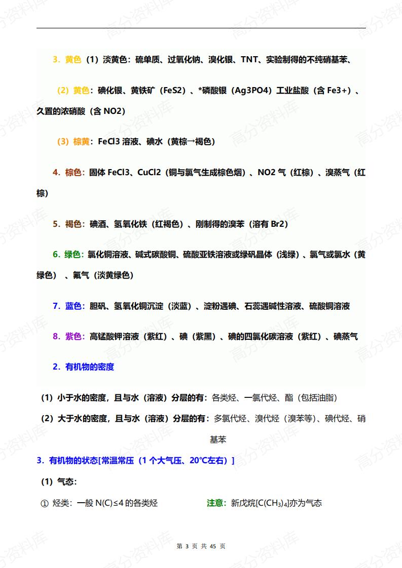 高中化学-有机化学知识点归纳与推断题解析插图高中化学2