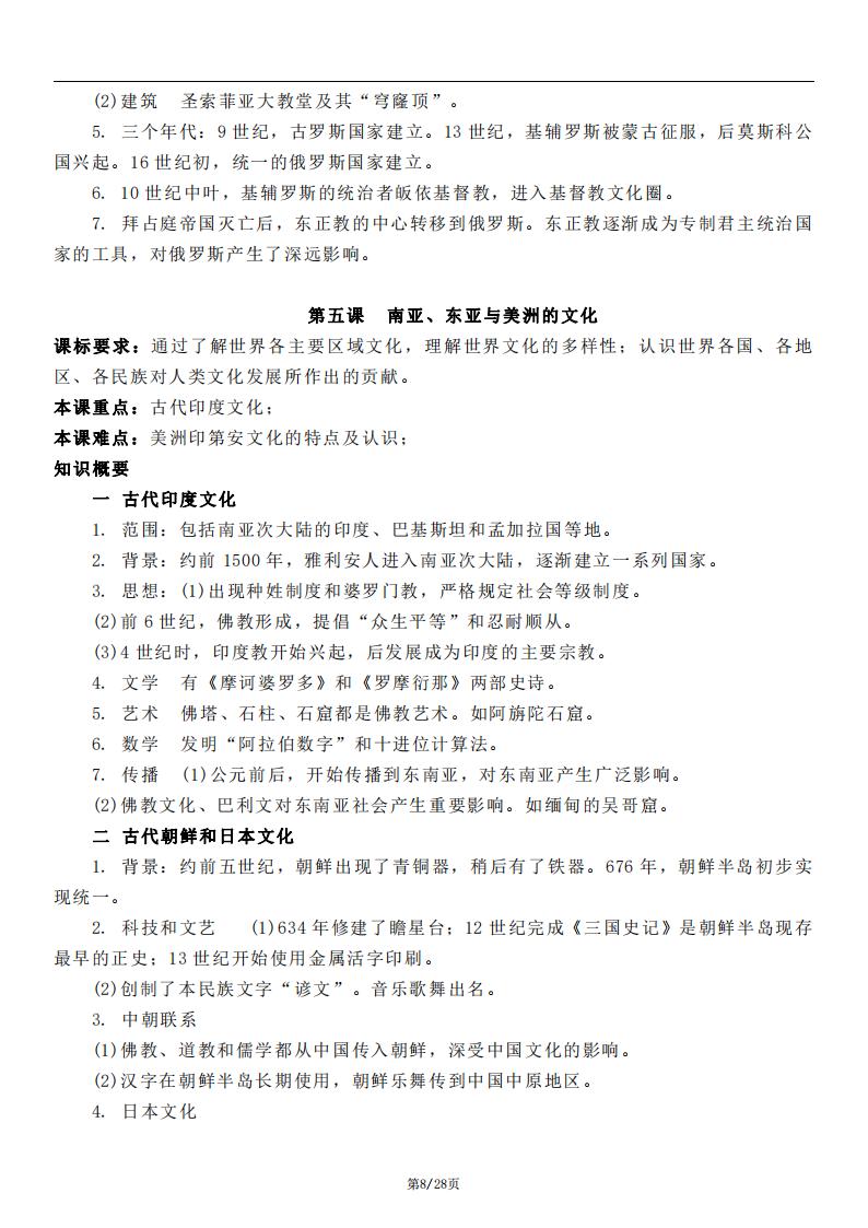 高中历史-部编人教版高三选择性必修3文化交流与传播知识点归纳总结插图高中历史7