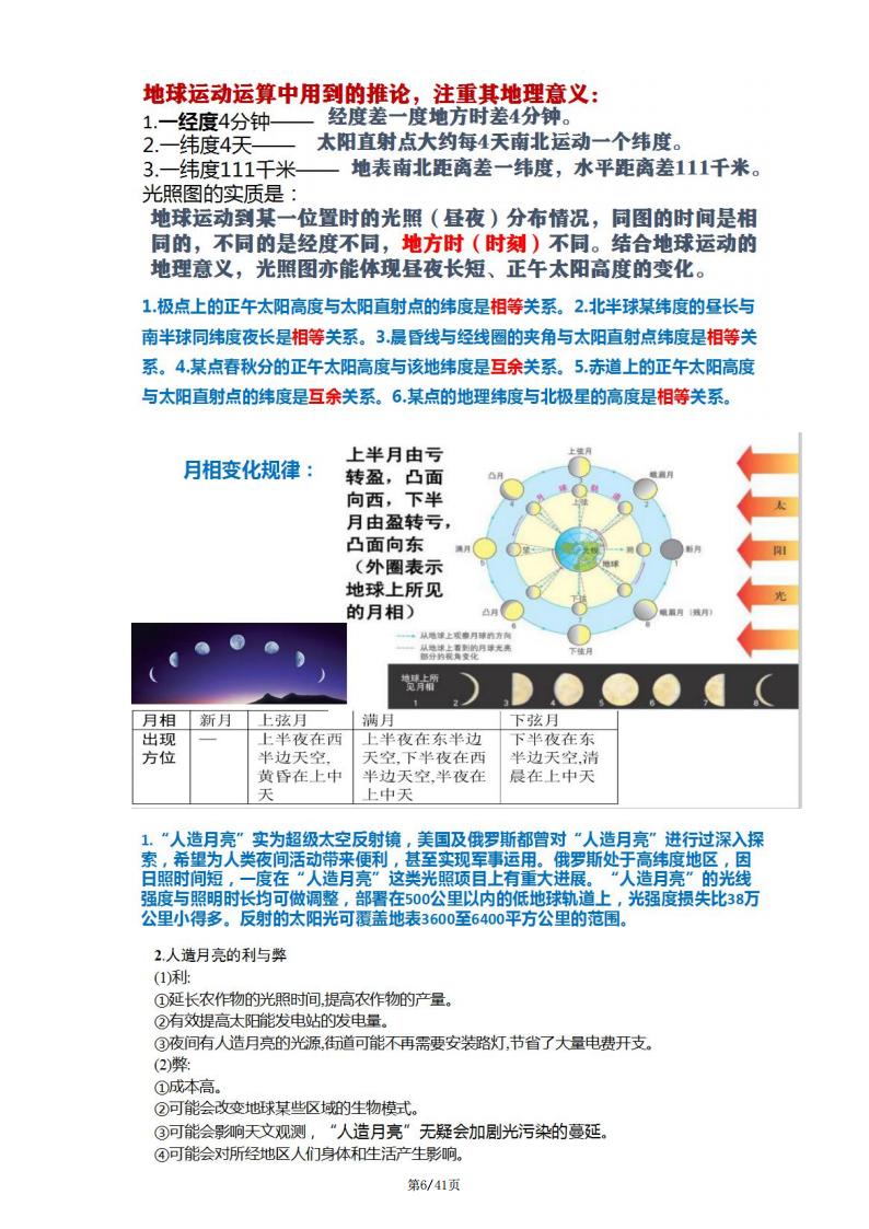 高中地理-新教材人教版高二选择性必修1自然地理基础知识点总结复习归纳插图高中地理5