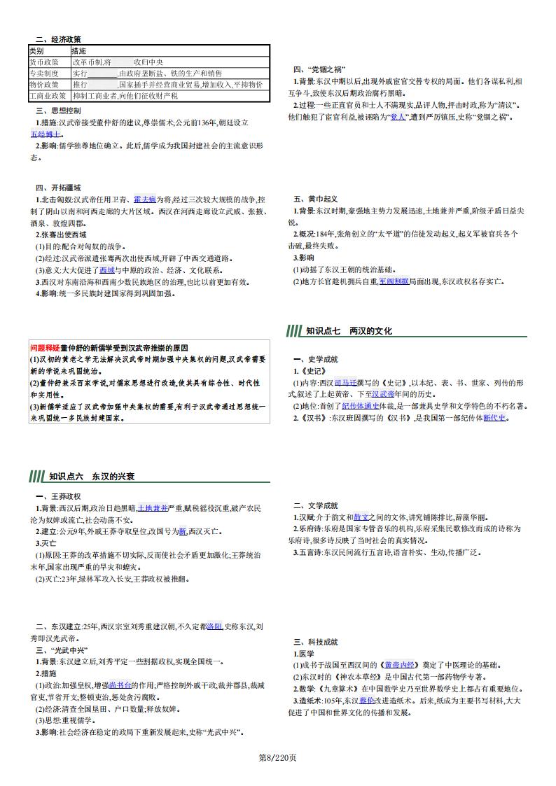 高中历史-部编新版高考历史一轮复习知识点梳理汇总插图高中历史7