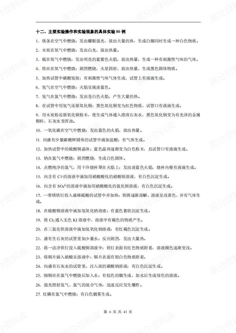 高中化学-公式定理定律概念大全插图高中化学5