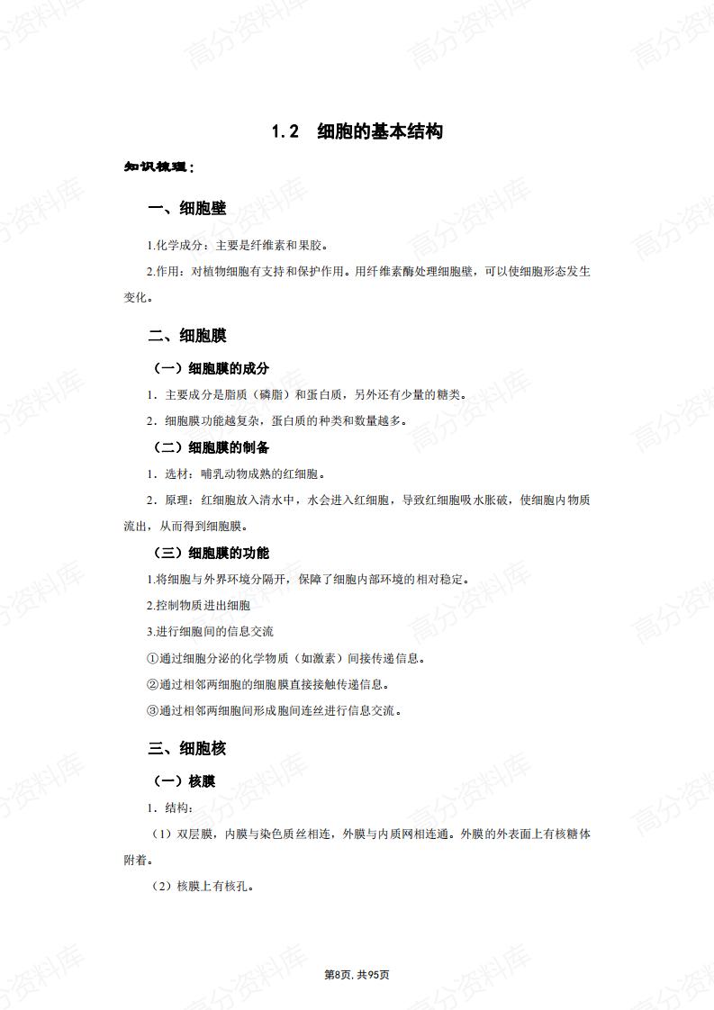 高中生物-笔记大全(适合高一至高三)插图高中生物7