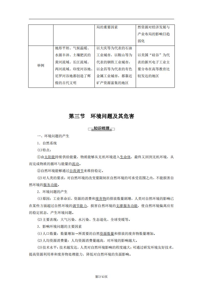 高中地理-人教版高三选择性必修3资源、环境与国家安全知识点复习归纳插图高中地理6