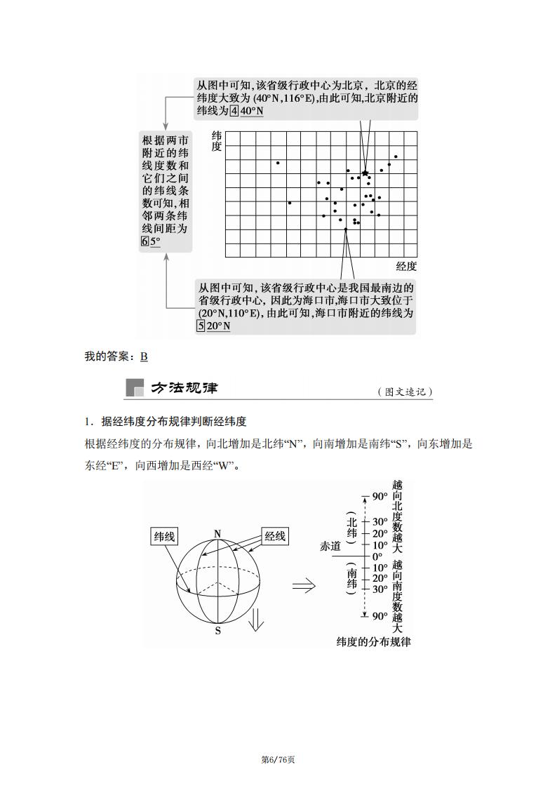 高中地理-2024高考第一轮复习新版第一章地球与地图知识点总结插图高中地理5