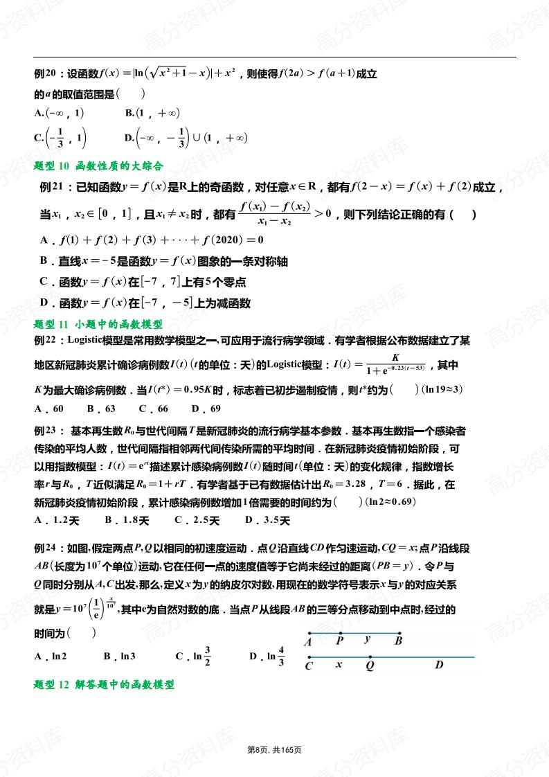 高中数学-新高考常考必考题型总结（含答案）插图高中数学7