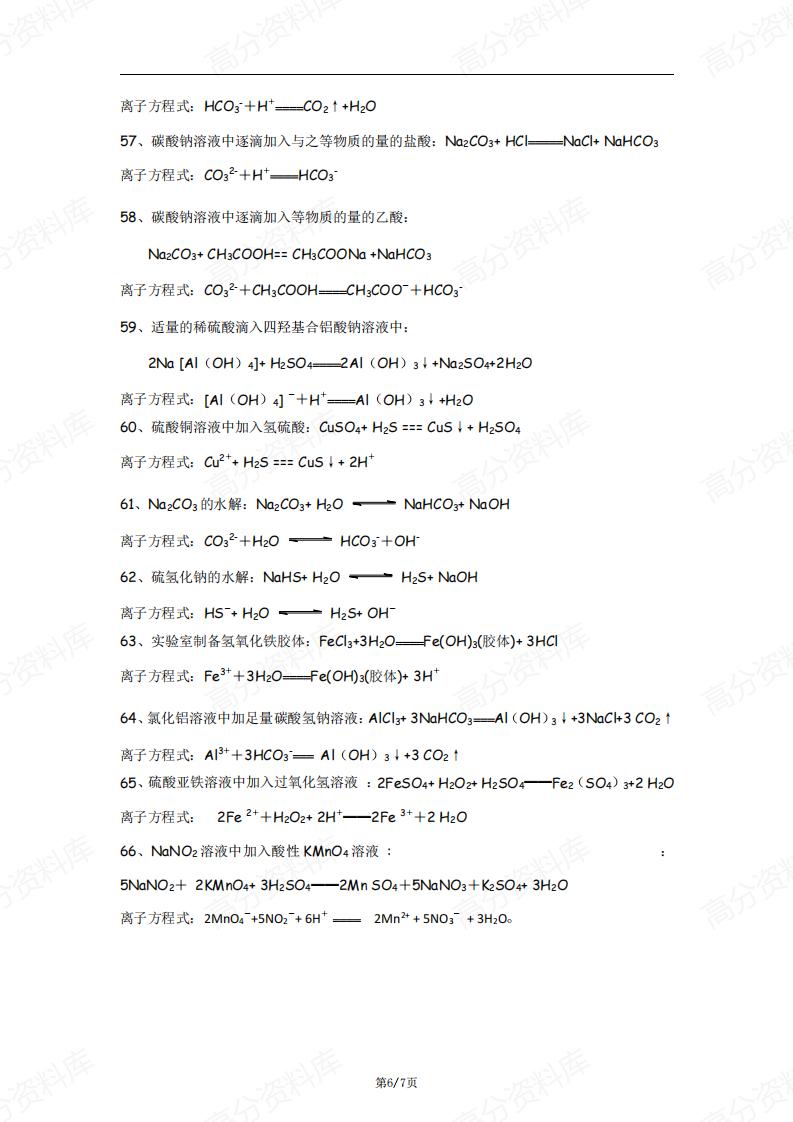 高中化学-离子方程式大全插图高中化学5