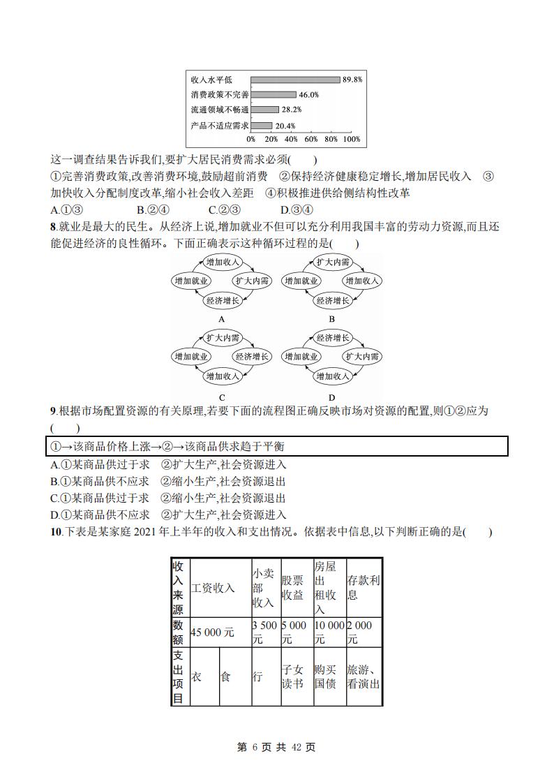 高中政治-高考复习政治题型专项练习及答案原创插图高中政治5