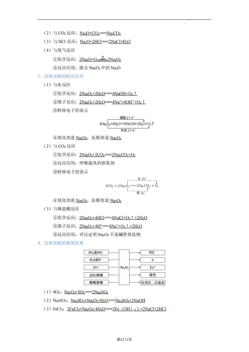 高中化学-钠镁铝及其化合物化学方程式汇总插图高中化学1