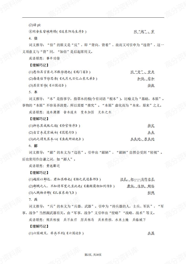 高中语文-120个重点文言实词插图高中语文1