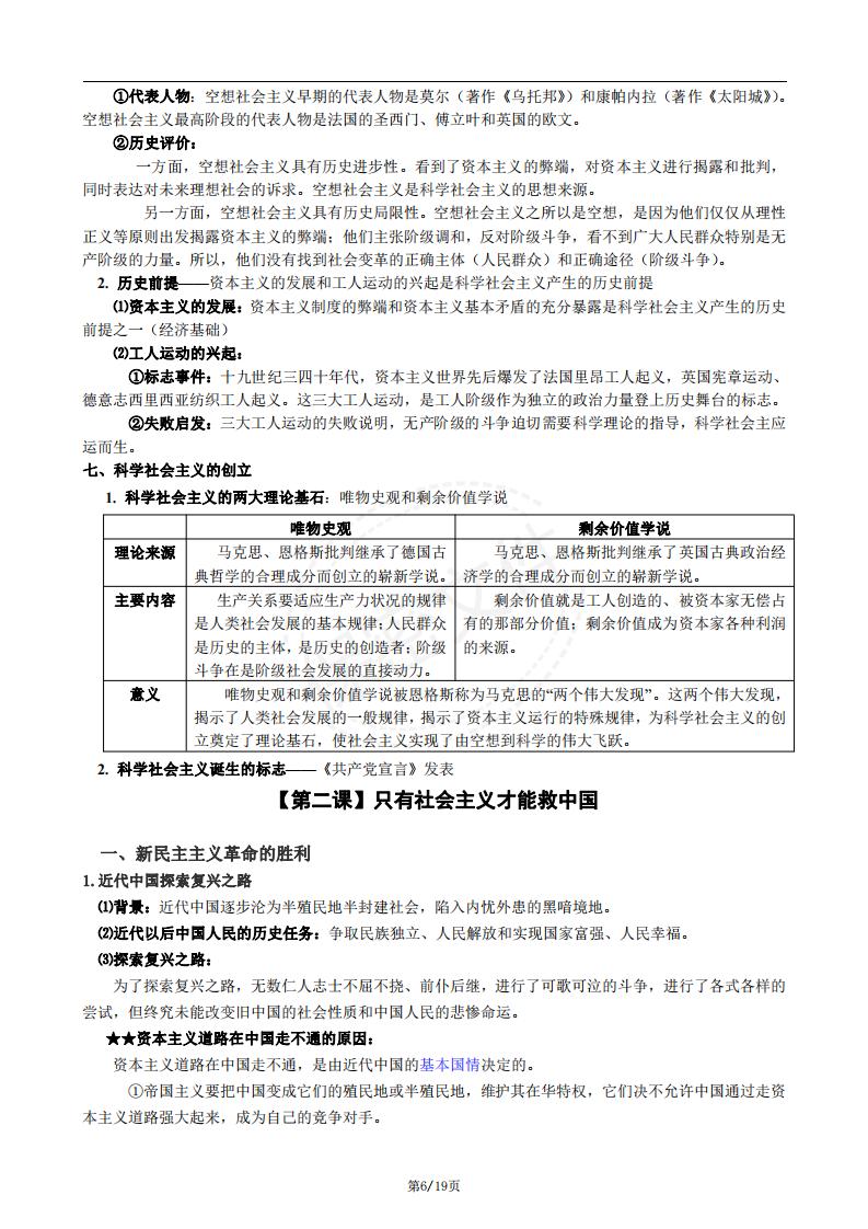高中政治-统编版必修1《中国特色社会主义》知识点全覆盖插图高中政治5