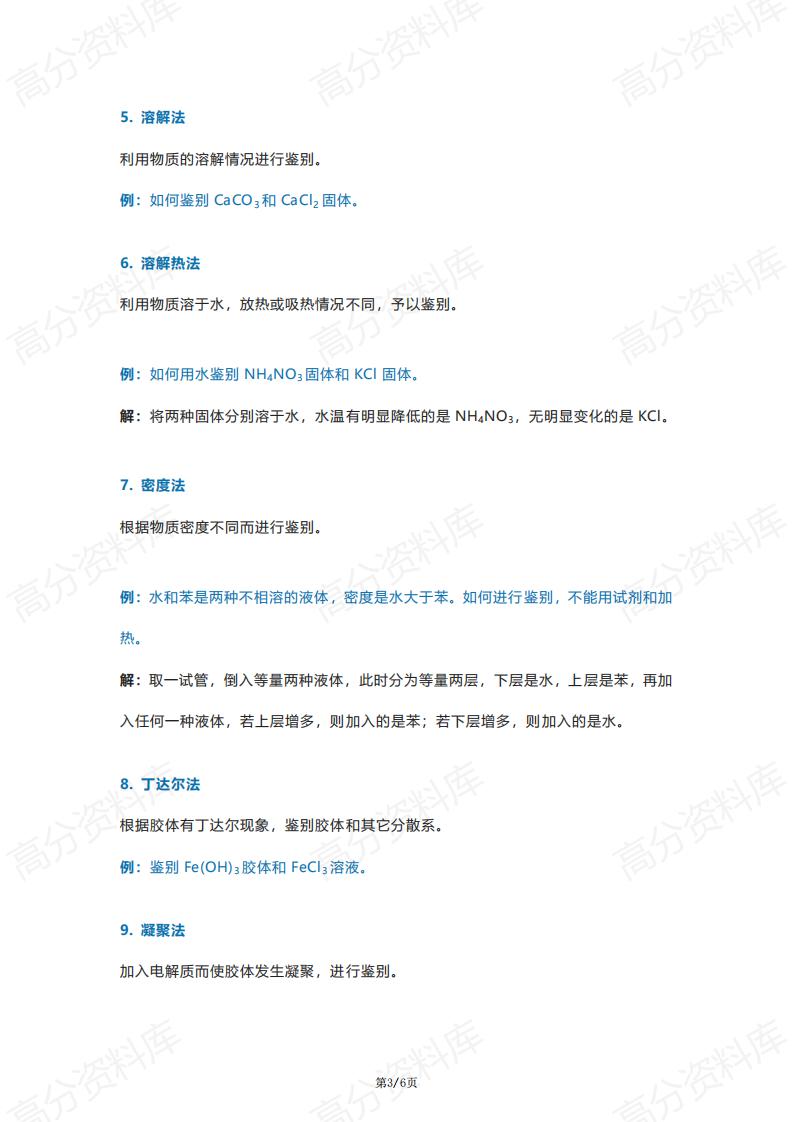 高中化学-高中化学二十种物质鉴别方法插图高中化学2