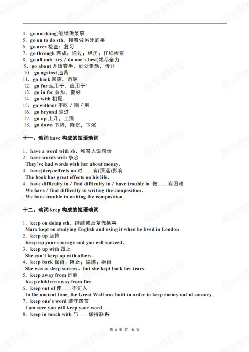 高中英语-高考英语120个重要短语动词强化记忆插图高中英语3