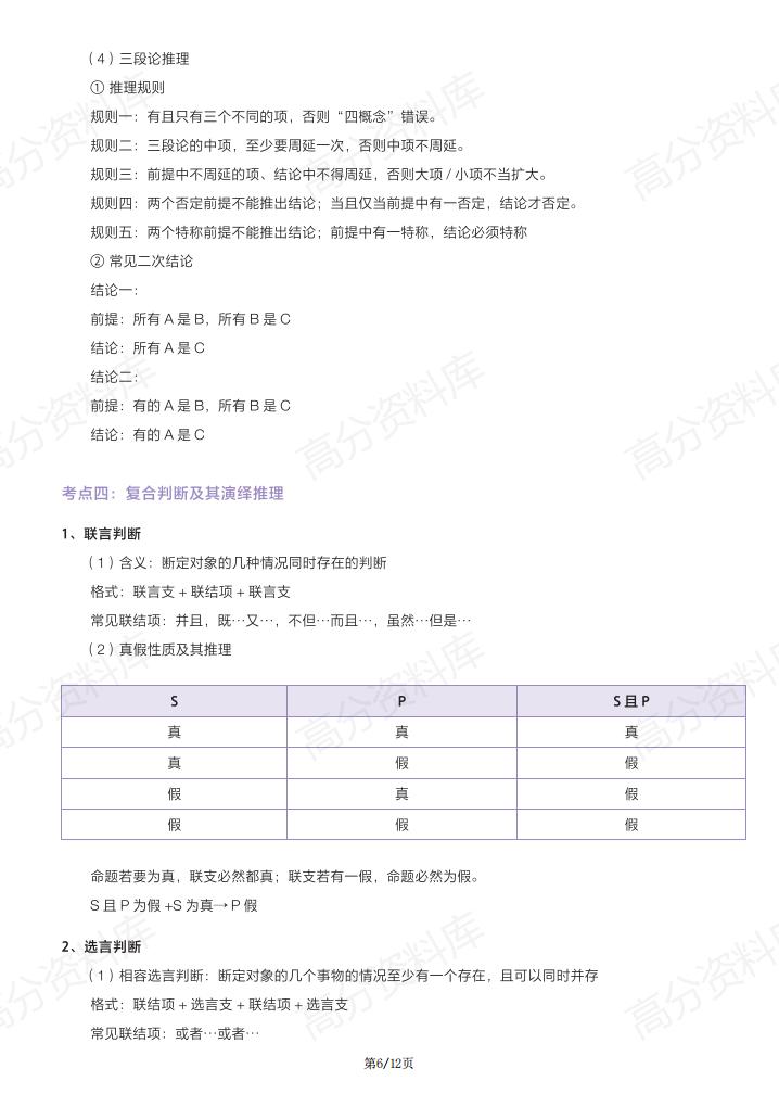 高中政治-人教版新教材高三思想政治选择性必修3逻辑与思维基础知识手册(部编版)插图高中政治5