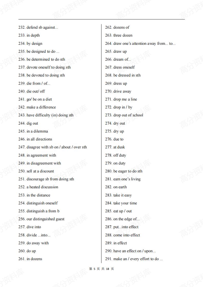 高中英语-高考英语必会1051个短语插图高中英语4
