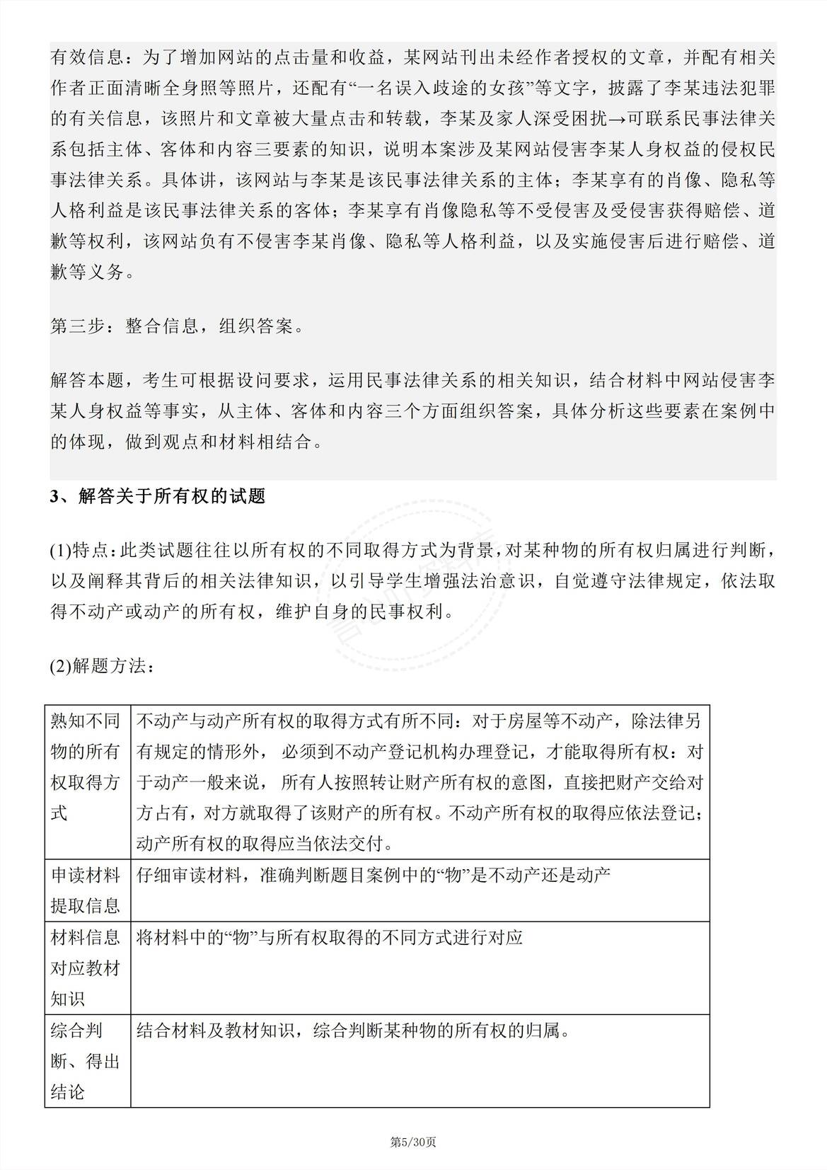 高中政治-选必2法律与生活主观题常见试题类型及例题插图高中政治4