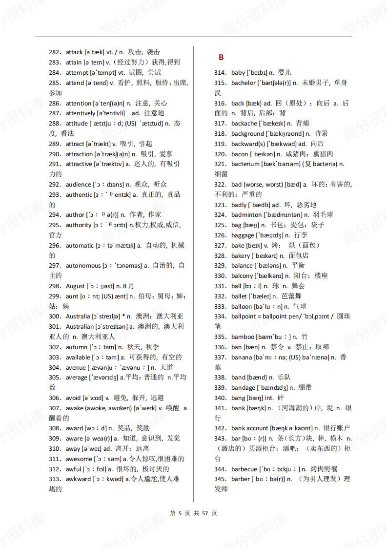 高中英语-高考英语3500词汇(含音标)插图高中英语4