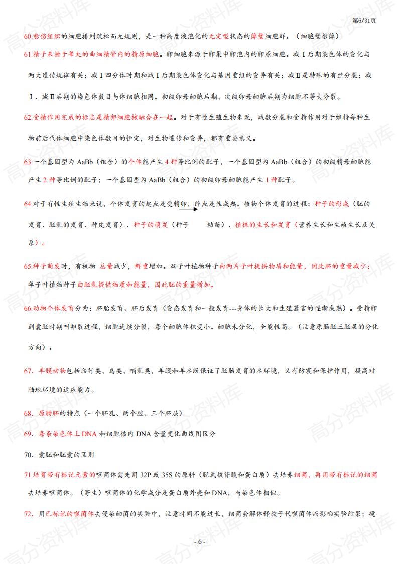 高中生物-高中生物426个易错点总结插图高中生物5