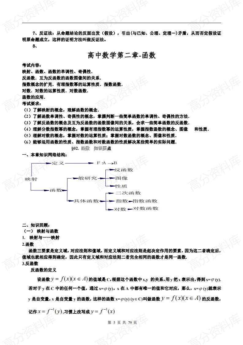高中数学-高中数学知识点总结和大学所有数学公式插图高中数学4