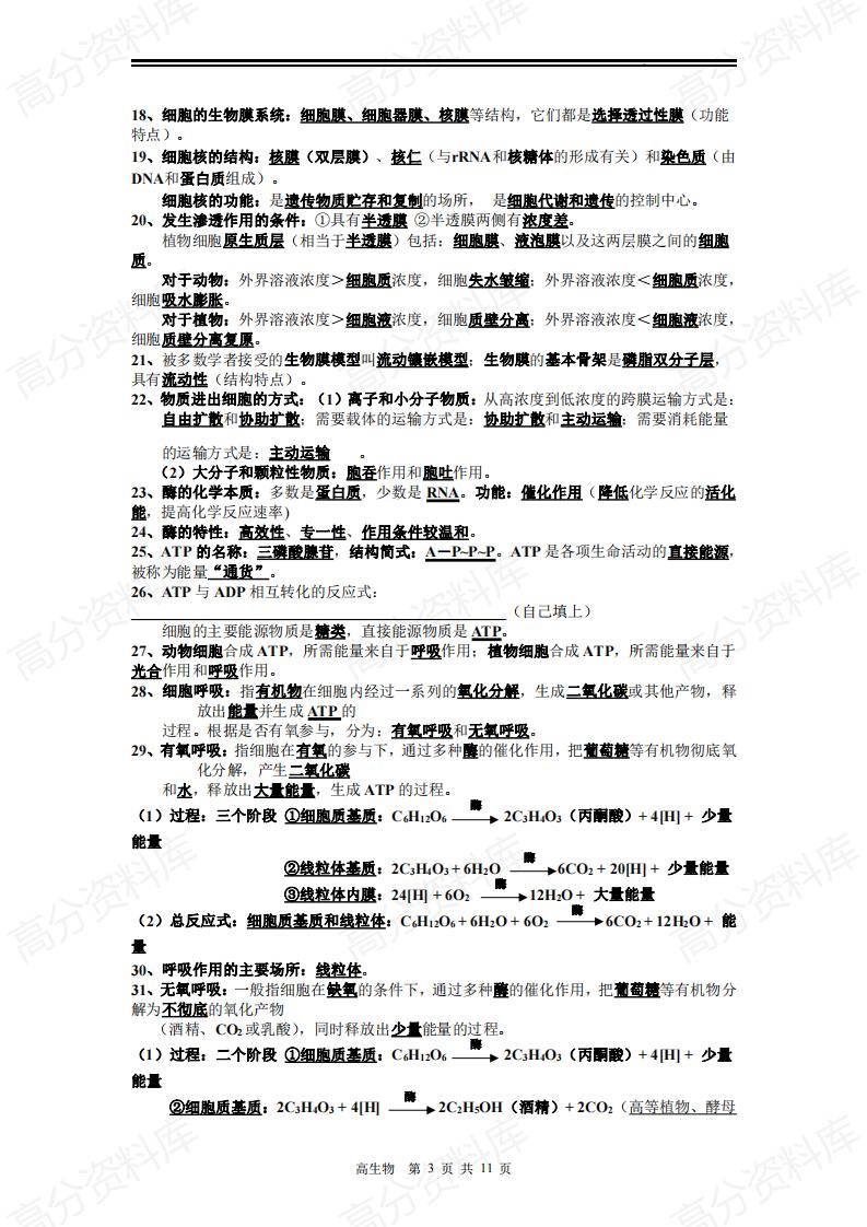 高中生物-2024高中生物学业水平考试重点知识点归纳总结(复习必背)插图高中生物2
