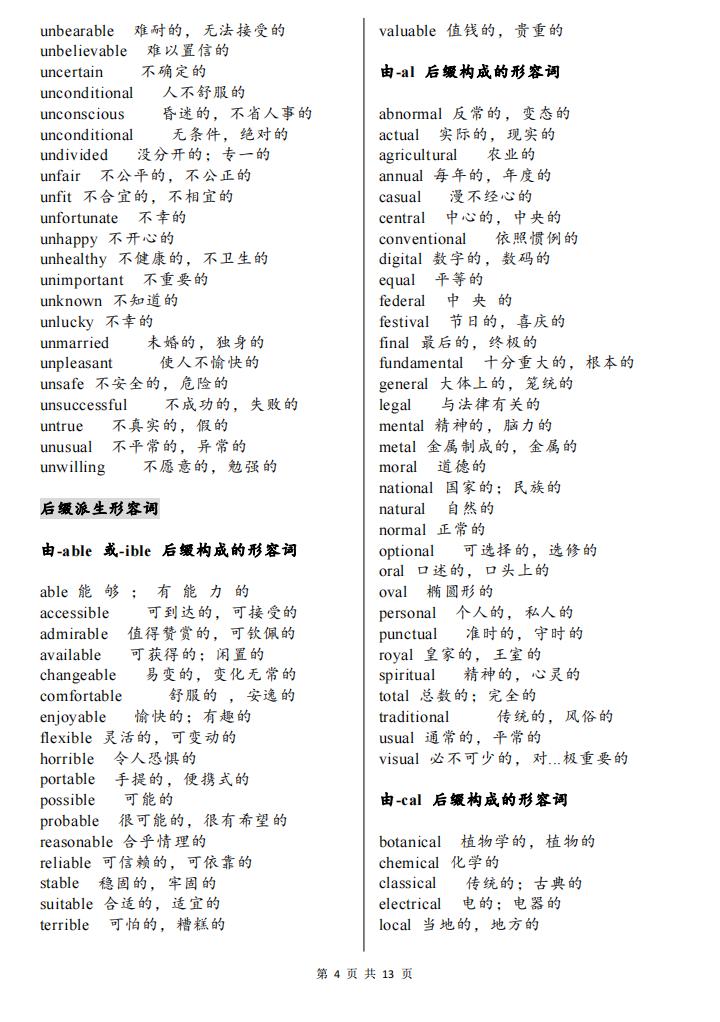高中英语-3500高考英语单词分类速记插图高中英语3