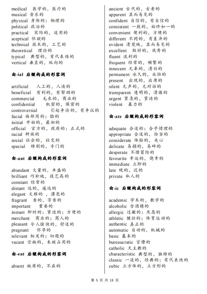 高中英语-3500高考英语单词分类速记插图高中英语4