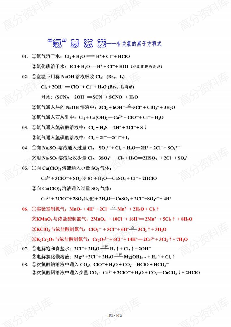 高中化学-2025高三化学必背知识点插图高中化学2