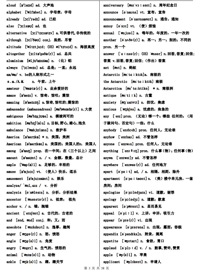 高中英语-词汇3500词(必背)插图高中英语2
