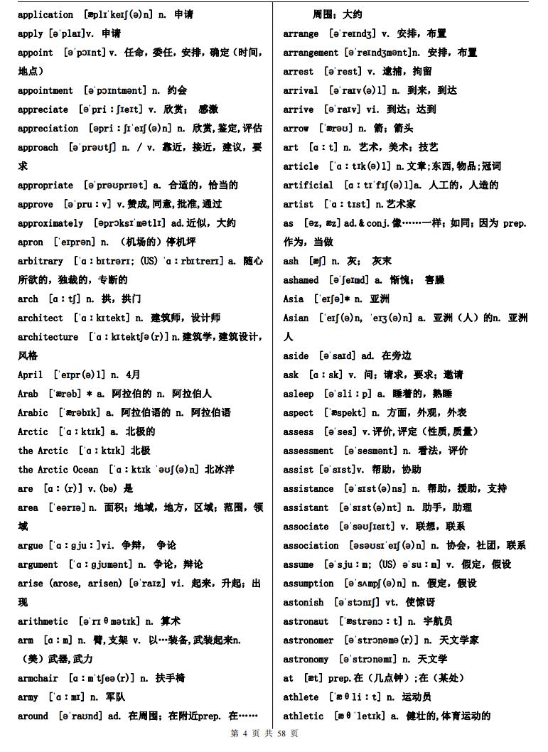 高中英语-词汇3500词(必背)插图高中英语3