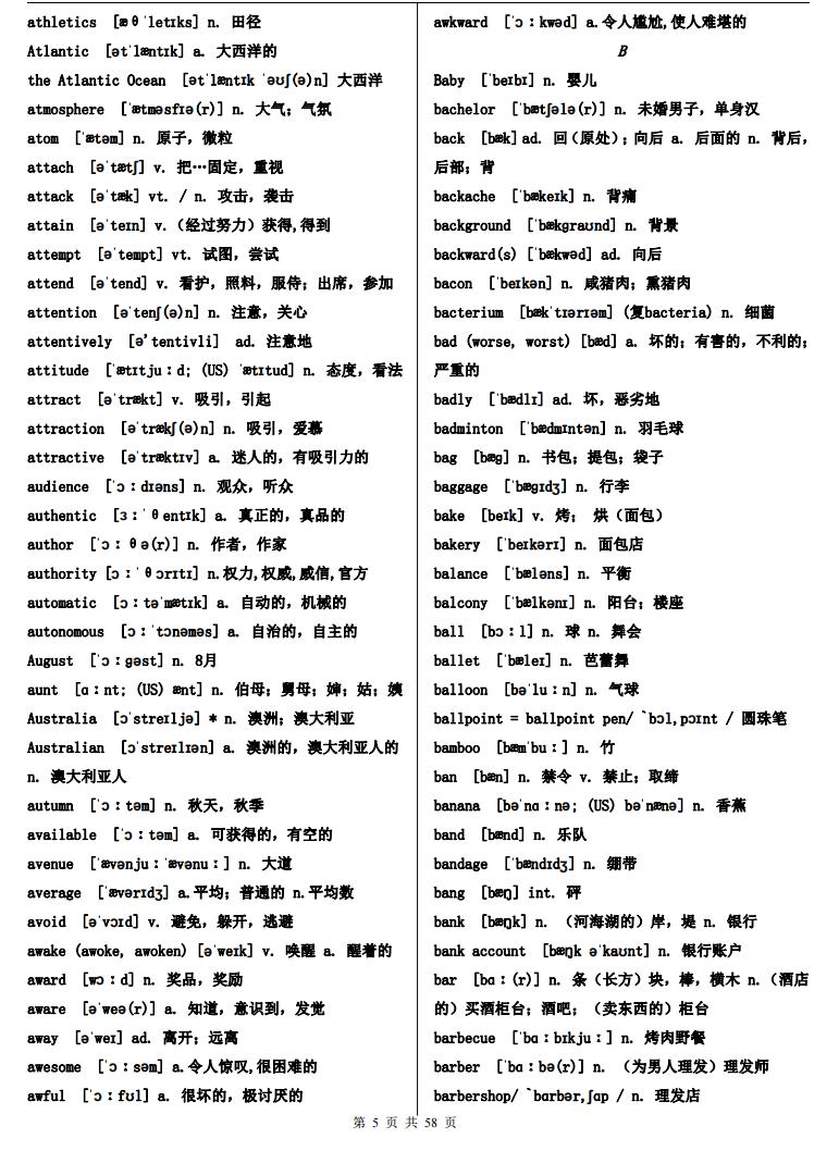高中英语-词汇3500词(必背)插图高中英语4