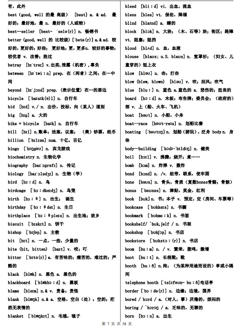 高中英语-词汇3500词(必背)插图高中英语6