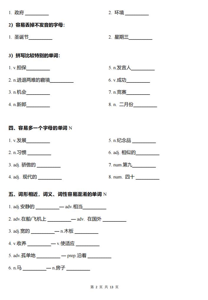 高中英语-高考英语易错词汇查漏补缺插图高中英语1