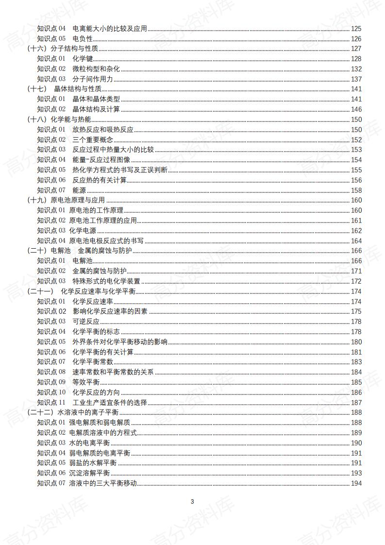 高中化学-2025高考化学复习知识总结插图高中化学2