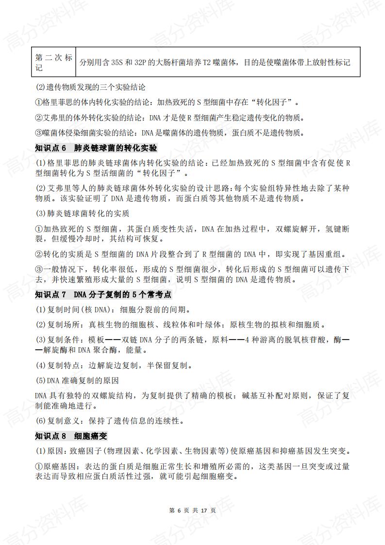 高中生物-2025高中生物易错知识点归纳插图高中生物5