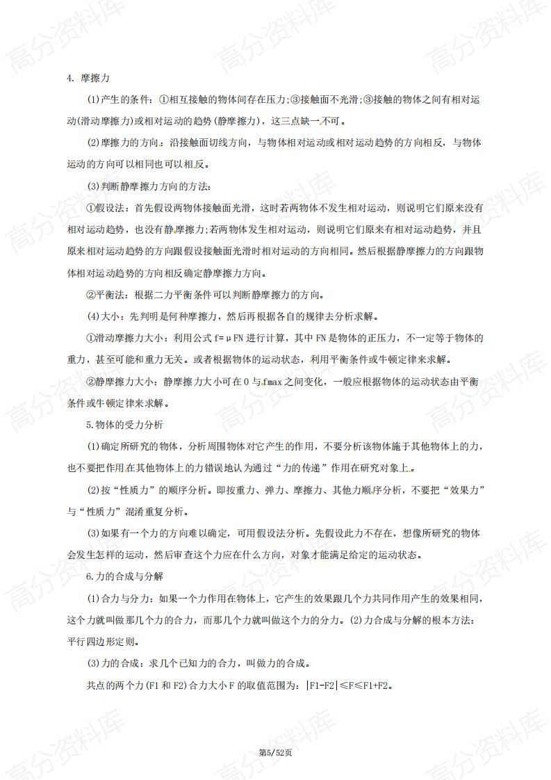 高中物理-高考一轮复习高三物理知识清单插图高中物理4