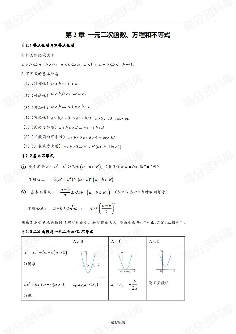 高中数学-新教材高中数学知识点全归纳插图高中数学2