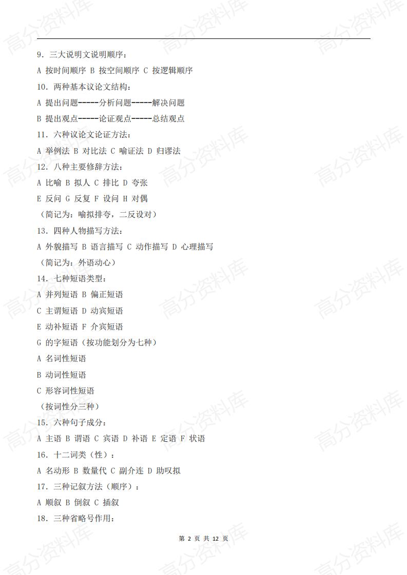 高中语文-77个基础知识点插图高中语文1