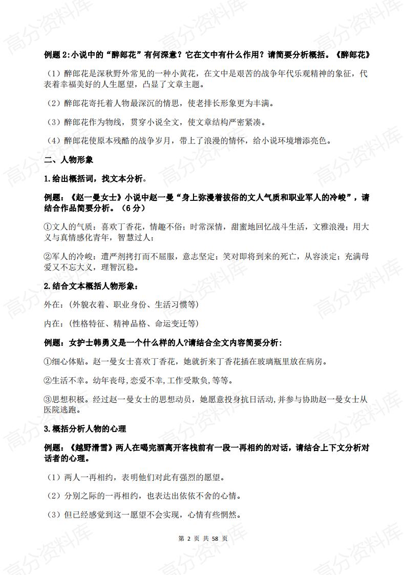 高中语文-2024年高考语文知识点总结最新版插图高中语文1