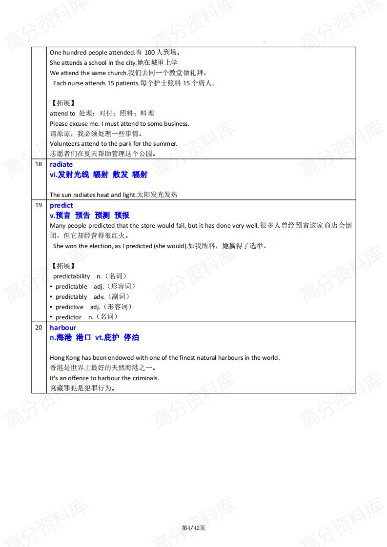 高中英语-高考英语高频词汇例句版插图高中英语3