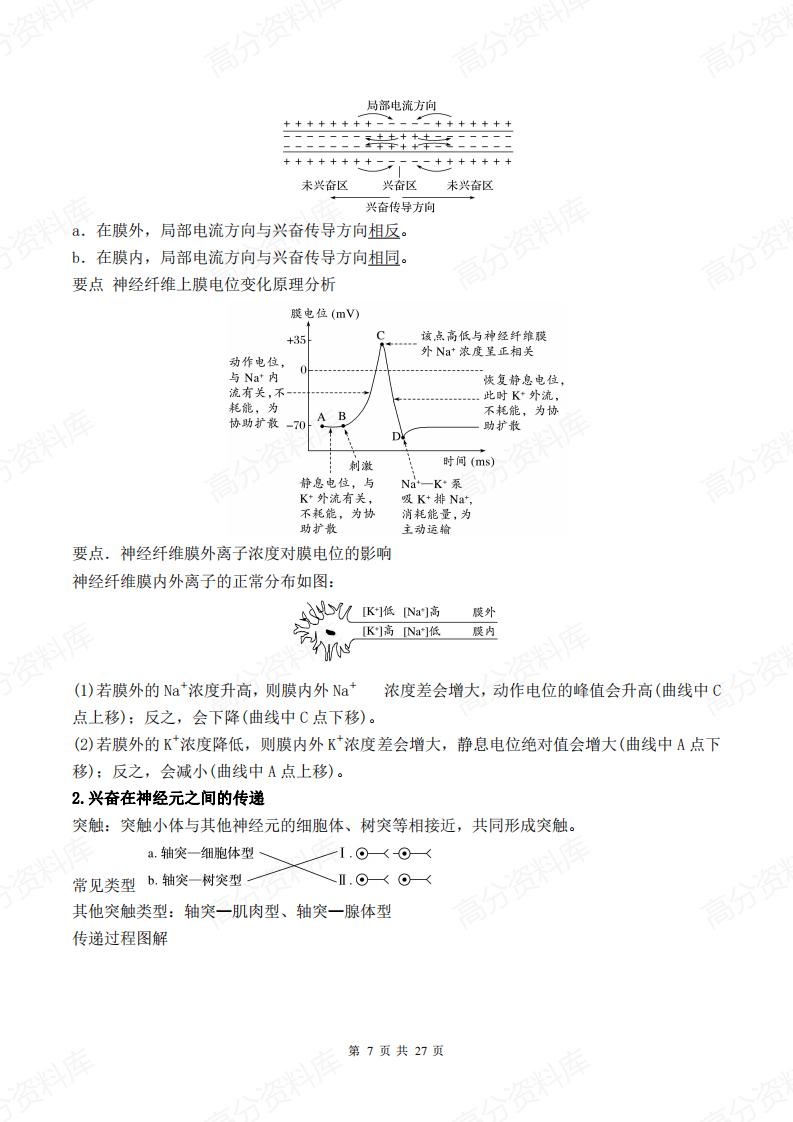 高中生物-新教材人教版高中生物选择性必修1《稳态与调节》知识点插图高中生物6