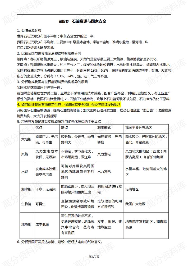 高中地理-高中地理新教材选择性必修三知识点插图高中地理4