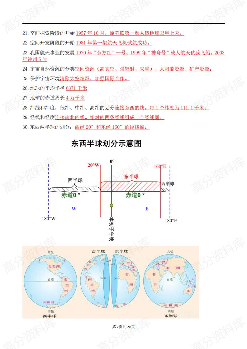 高中地理-高中地理知识点汇总450条插图高中地理1