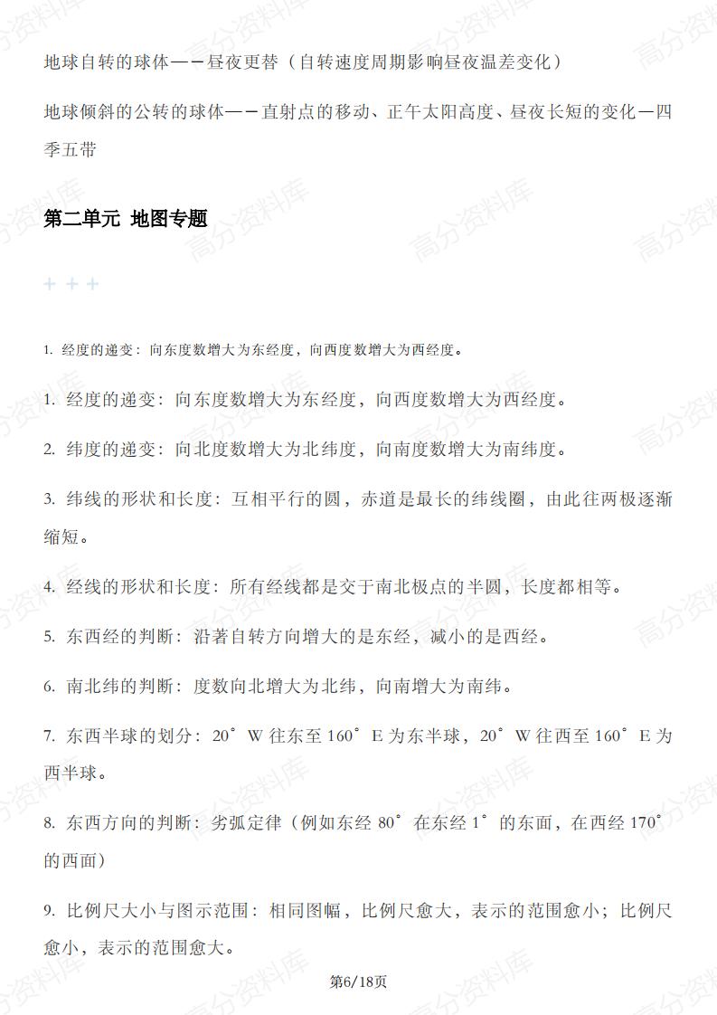 高中地理-高考地理中的五大专题重要知识点汇总插图高中地理5